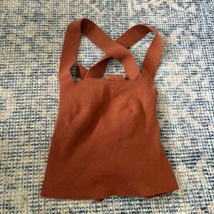 LAST CHANCE Le Lis Brown Fitted Tank Top